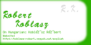 robert koblasz business card